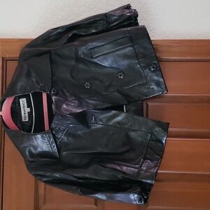 Kaufmanfranco Leather Jacket Three quarter sleeve